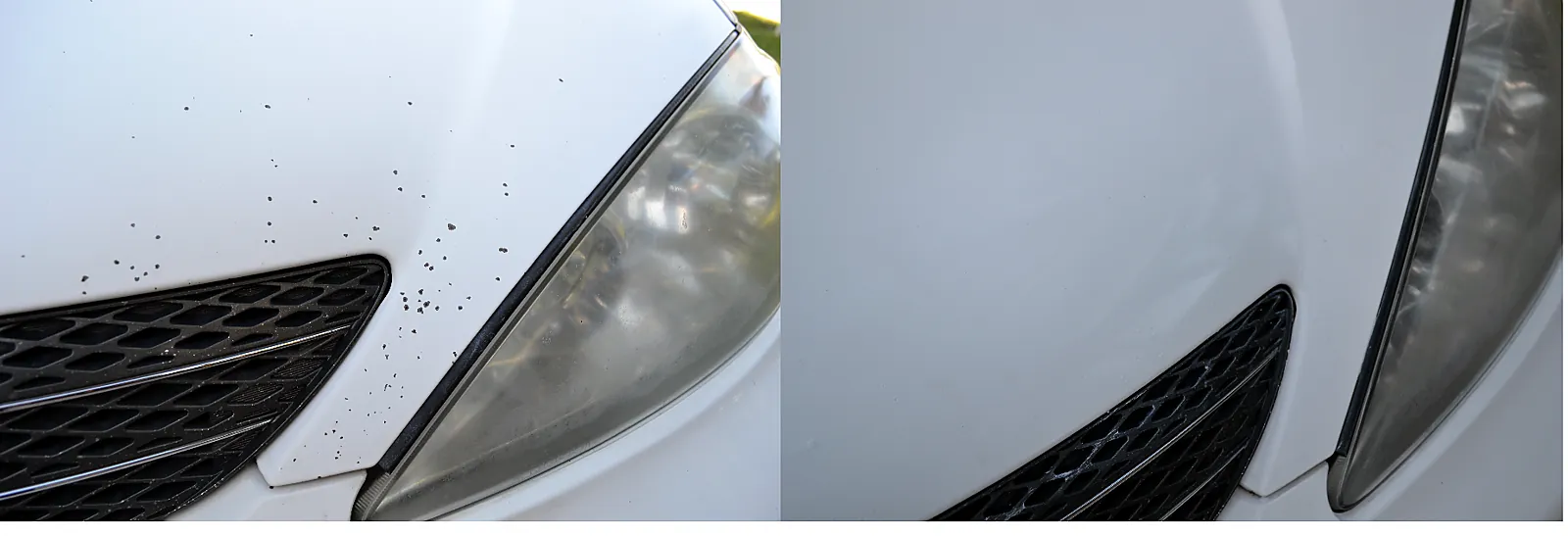 Toyota paint chip repair before and after using Dr. ColorChip
