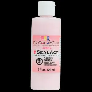 Four ounce bottle of Dr. ColorChip SealAct blending solution